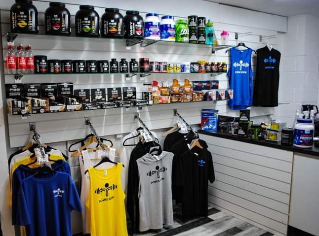 Supplements shop at POWS Gym in Bridgend